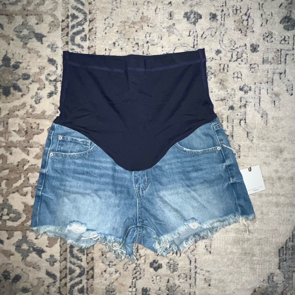 Pinkblush maternity denim shorts